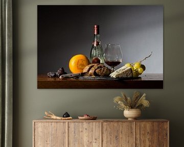 Still life with cheese and Cognac by Mooie Foto