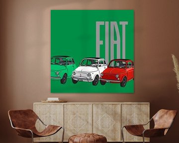 Fiat's op groen van Jole Art (Annejole Jacobs - de Jongh)