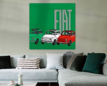 Fiat's on green by Jole Art (Annejole Jacobs - de Jongh)
