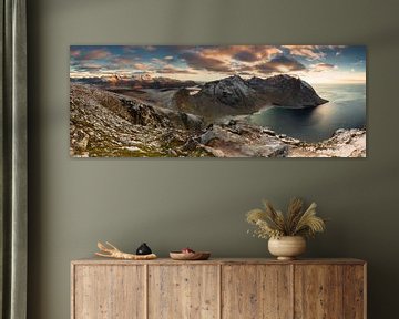 Panorama Ryten - Lofoten van Dion van den Boom