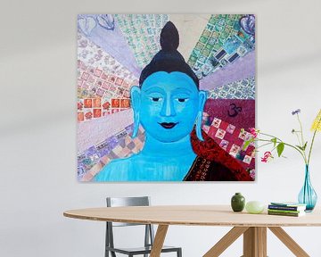Boeddha in collage by Cora Unk