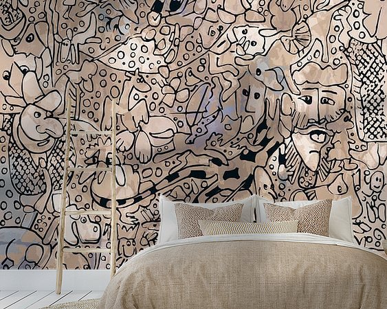 Voorbeeld van het werk in een kamer