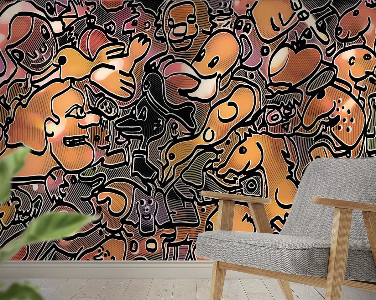Voorbeeld van het werk in een kamer