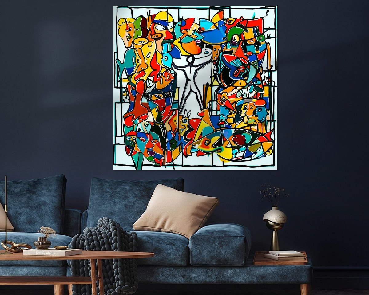 Voorbeeld van het werk in een kamer
