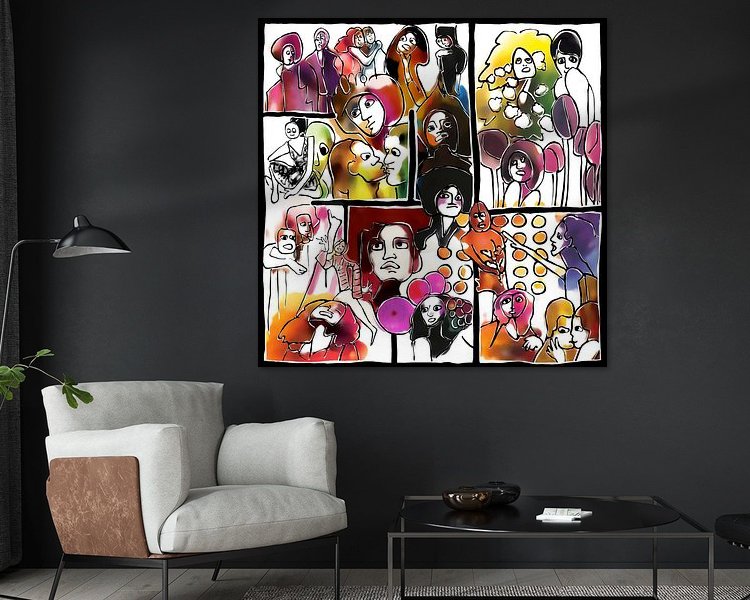 Voorbeeld van het werk in een kamer