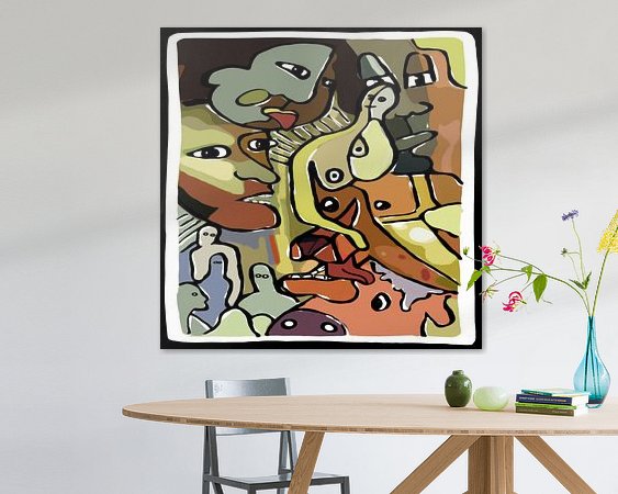 Voorbeeld van het werk in een kamer