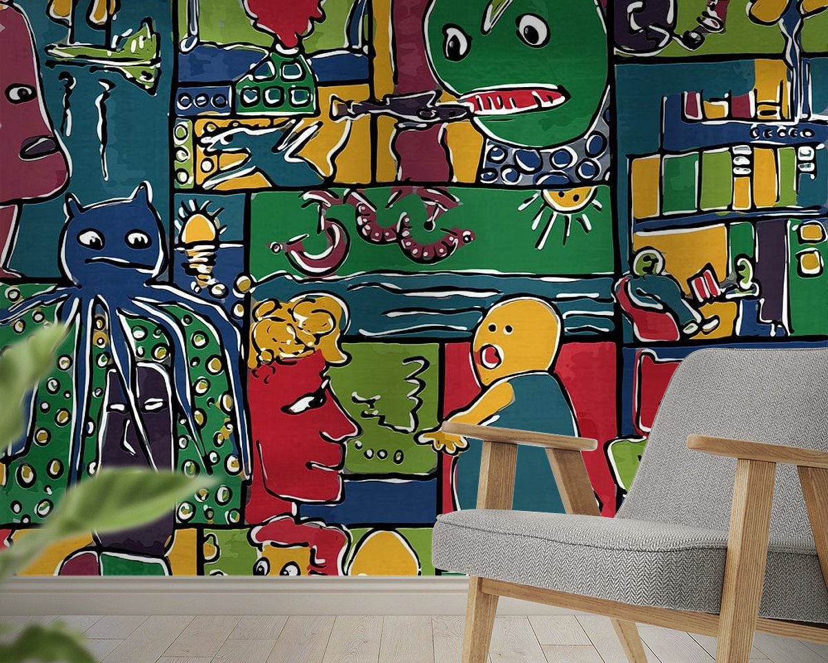 Voorbeeld van het werk in een kamer