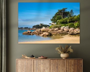 Pink Granite Coast in Brittany near Ploumanach van Rico Ködder