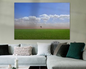 Sandstorm chases across the fields by Fred van Bergeijk