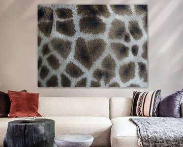 Close up van giraffe billen van Petra Dielman
