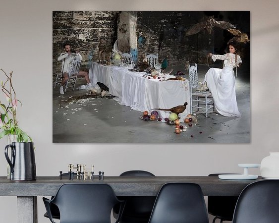 Voorbeeld van het werk in een kamer