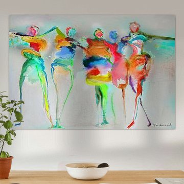 Happy Connected People 1 van Atelier Paint-Ing