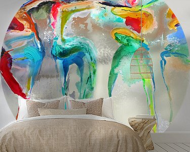 Voorbeeld van het werk in een kamer