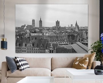Het uitzicht over de stad Gent van MS Fotografie | Marc van der Stelt