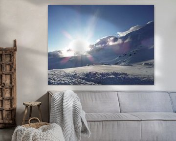 Sneeuwlandschap met felle zon van Dempsey Cappelle