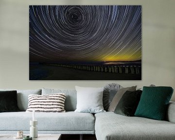 Star streaks above Domburg by Anton de Zeeuw