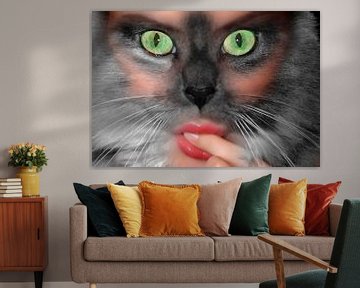 Donna gatta-Poes-Female cat-Chatte-Weibliche Katze-Mujer gato van aldino marsella