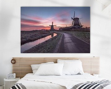 The Dutch Mills of the Zaanse Schans in morninglight