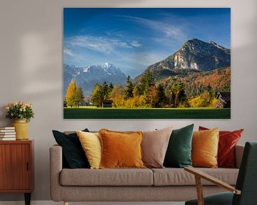 Autumn with Kramer and Zugspitze in Farchant