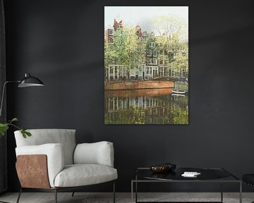 Schilderij: Brouwersgracht, Amsterdam van Igor Shterenberg
