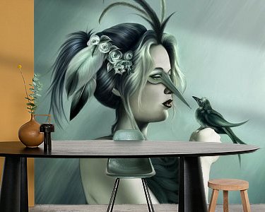 Voorbeeld van het werk in een kamer