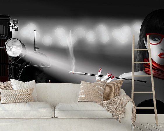 Voorbeeld van het werk in een kamer