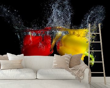 Splashing peppers! by Truus Nijland