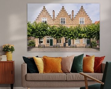 Typisch Hollandse huisjes van Adri Vollenhouw