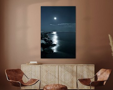 la Luna - De Maan boven de Venetiaanse kust van Jasper van de Gein Photography