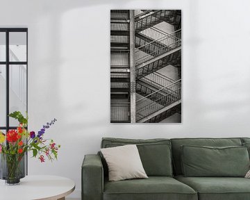 trappen fotoposter of  wanddecoratie abstract van Edwin Hunter