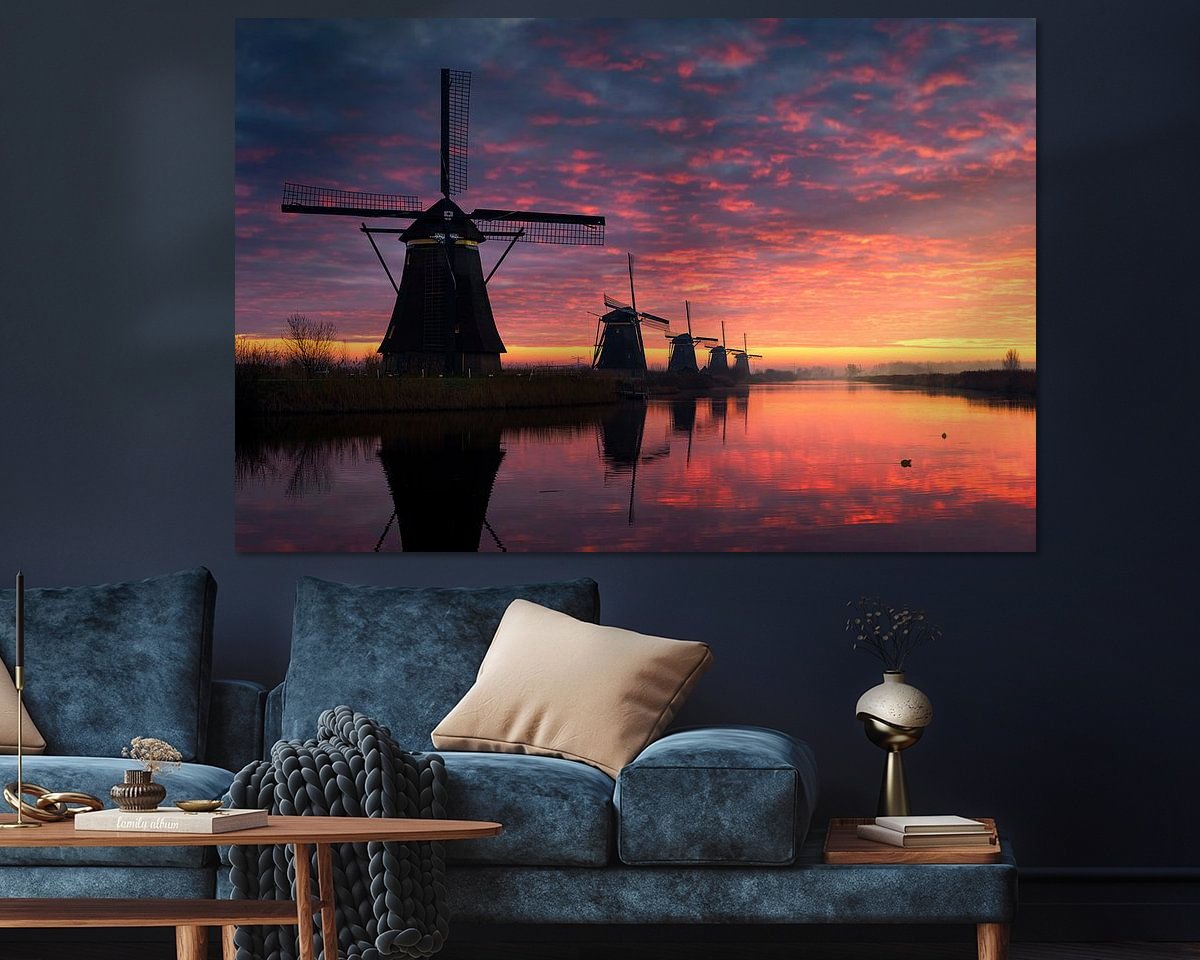 Voorbeeld van het werk in een kamer