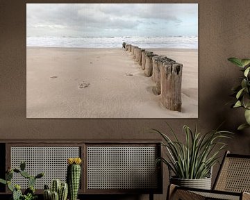 De kust bij Bergen aan Zee van Peter Korevaar