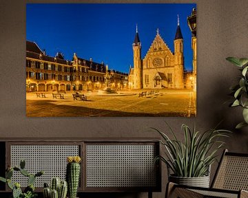 Het Binnenhof, Den Haag met heldere sterrenhemel.