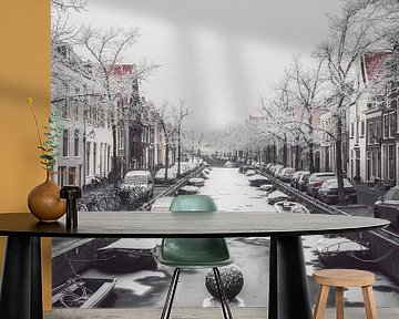 Haarlem: Bakenessergracht winterochtend 1. van OK