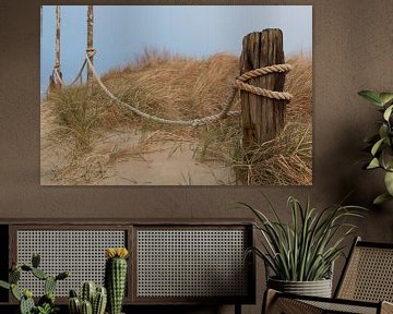 paal aan het strand in de duinen von Ruth de Jong