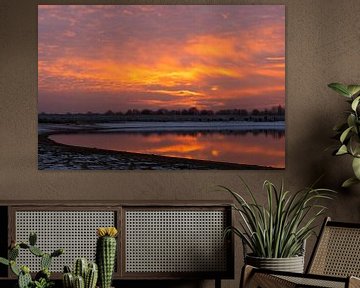 Zonsondergang in Wilp van Mark Beunk