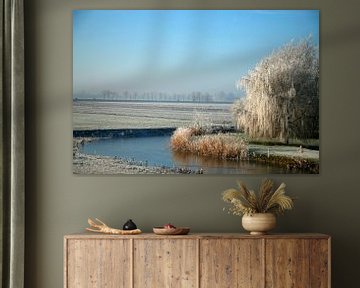 Winterlandschap in Nederland van Cora Unk