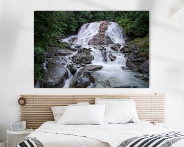 The Kelchbach river waterfall flowing through Belalp