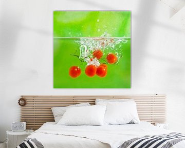 Splash der Cherry-Tomaten