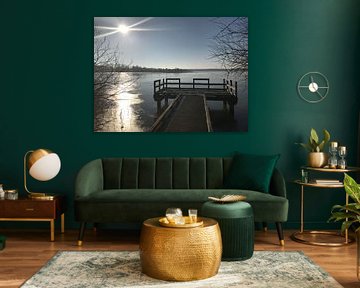 De zon op het ijs bij Heeresmeer