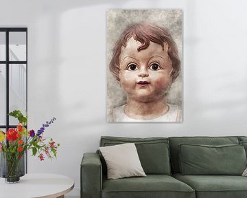 Alter holländischer Puppenkopf von Art by Jeronimo