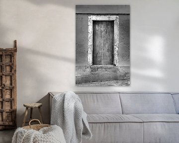 Wooden Door Concrete Wall