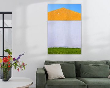 Oranje wit groen huis symmetrie van Jan Brons