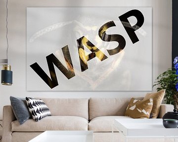 Wasp behind the text by Marcel Runhart