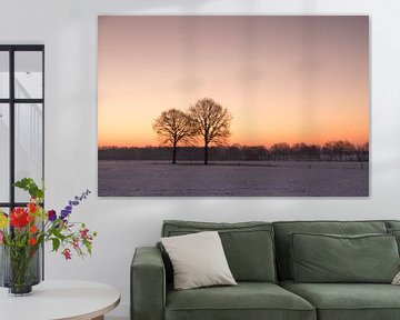 Zonsopkomst in een winterlandschap von Art Wittingen