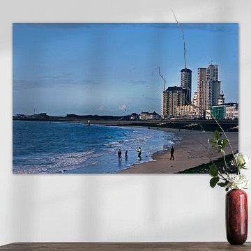 Fischer am Strand von Vlissingen 