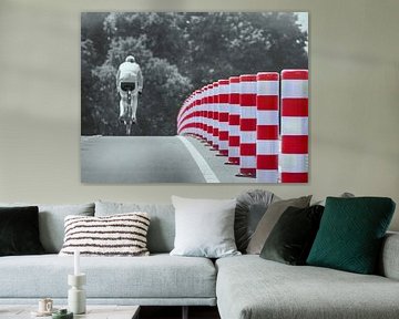 The lone cyclist by Peter Bartelings