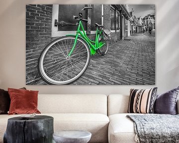 Grün Oma-Fahrrad von Peter Bartelings