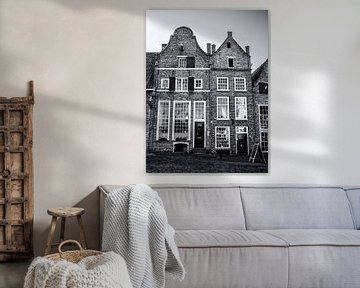 Typical Dutch Buildings in black and white von Heleen van de Ven