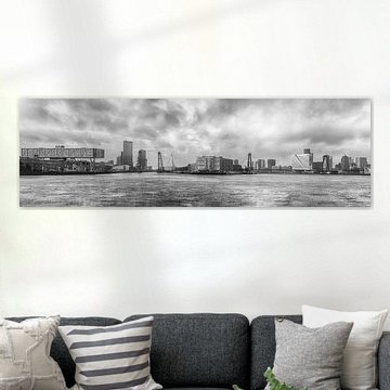 Skyline rotterdam zwart wit / black & white